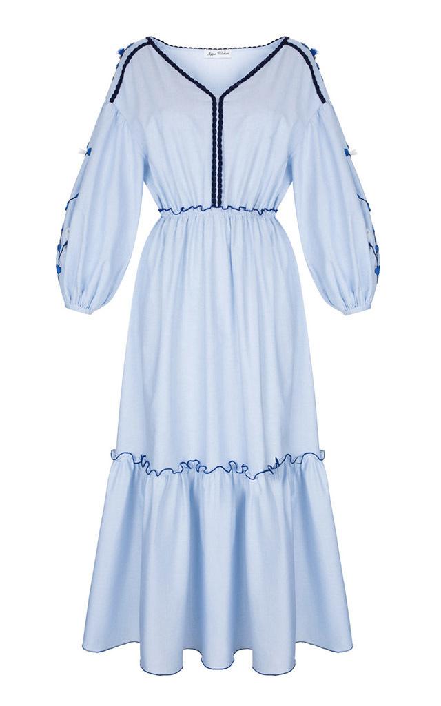 Wisdom Poof Sleeve Tiered Dress