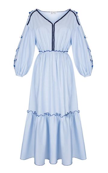 Wisdom Poof Sleeve Tiered Dress
