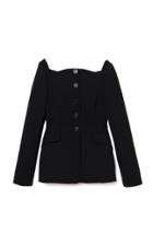 Moda Operandi Carolina Herrera Tapered Double-faced Stretch-wool Square-neck Blazer