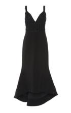 Christian Siriano Black Bow Bodice Crepe Dress