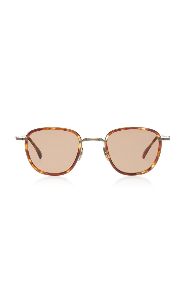 Mr. Leight Griffith S 46 Maple Acetate Round-frame Sunglasses