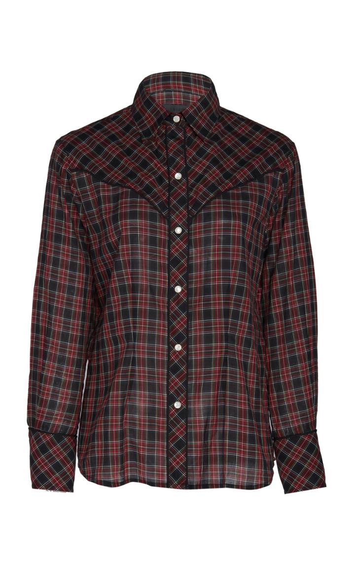 Nili Lotan Ada Plaid Cotton Shirt