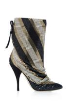 Marco De Vincenzo Striped Jewel Bootie
