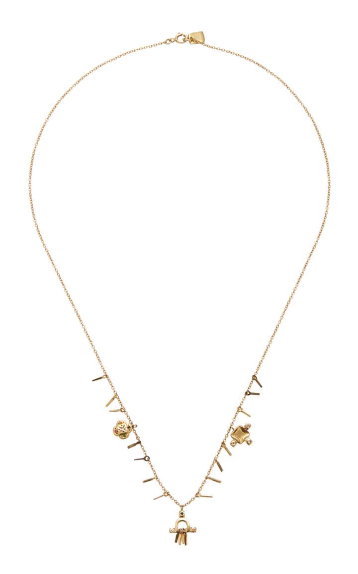 Scosha Temple 10k Gold And Multi-stone Necklace
