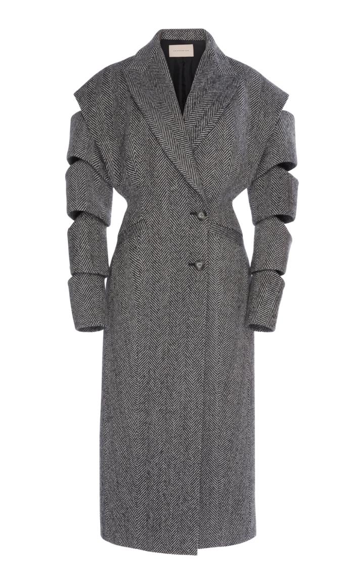 Christopher Kane Herringbone Slash Sleeve Coat
