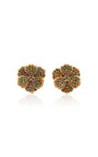 Peracas Flora 24k Gold-plated And Crystal Earrings