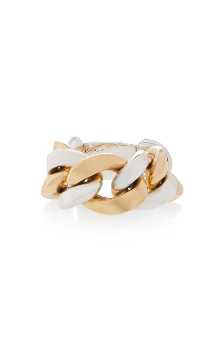 Bottega Veneta Two-tone Woven Gold-plated Sterling Silver Ring