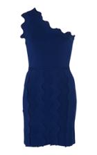 David Koma One Shoulder Knit Mini Dress