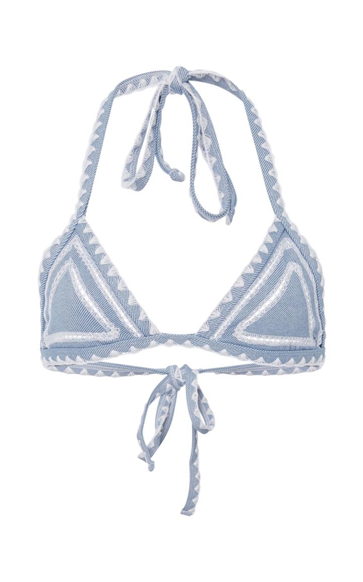 Same Swim Catch Denim Bikini Top