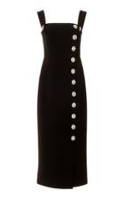 Dolce & Gabbana Button-embellished Crepe Midi Dress