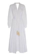 Tome Peasant Pleated Cotton Dress