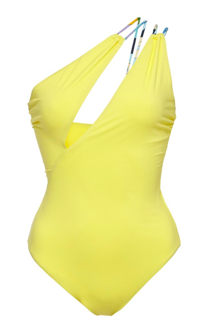 Emilio Pucci One Shoulder Cutout Swimsuit