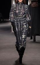 Alberta Ferretti Metallic Silk Dress