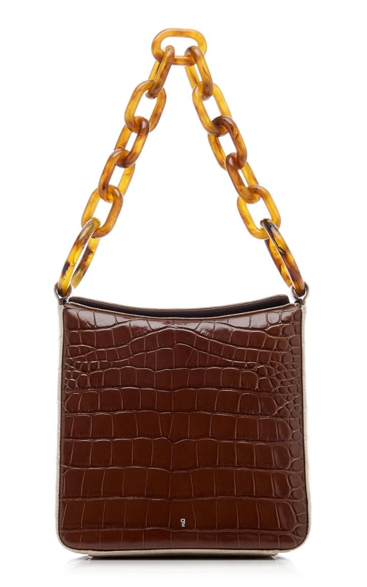 Gu De Duna Croc-effect Leather Bag