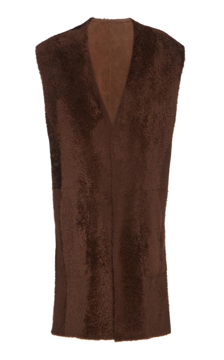 Agnona Longline Shearling Vest