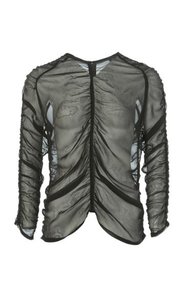 Moda Operandi Lvir Shirred Silk Top
