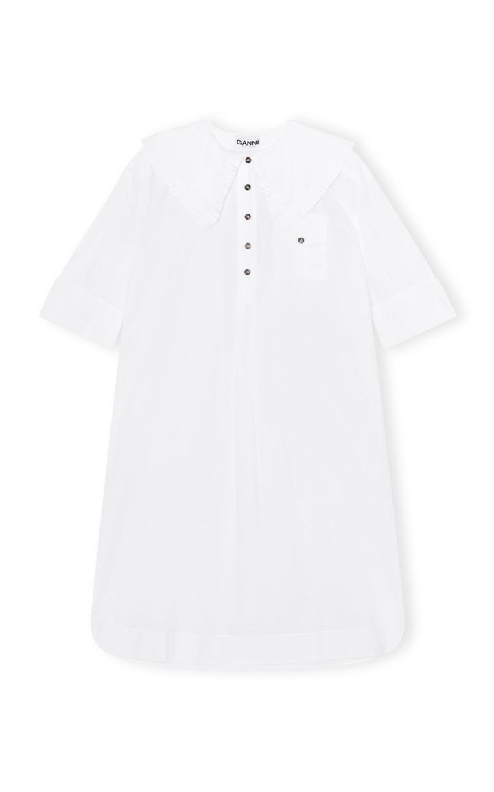 Moda Operandi Ganni Cotton Poplin Oversized Shirt Dress