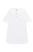 Moda Operandi Ganni Cotton Poplin Oversized Shirt Dress