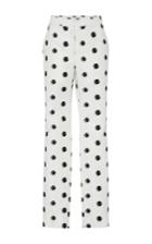 Monique Lhuillier Polka Dot Straight Leg Trousers
