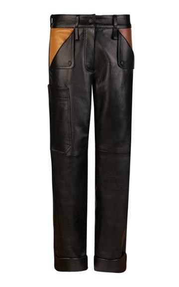 Moda Operandi Joshua Millard Hawthorn Cuffed Leather Trousers