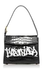 Balenciaga Ghost Printed Croc-effect Leather Shoulder Bag