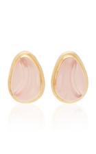 Mahnaz Collection One-of-a-kind 18k Gold And Forma Livre Carved Rose Quartz Earrings By Haroldo Burle Marx C. 1970