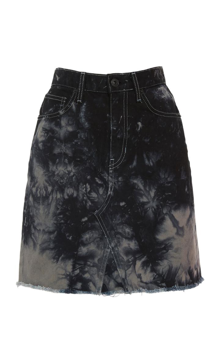 Proenza Schouler Pswl Tie Dye Denim Skirt