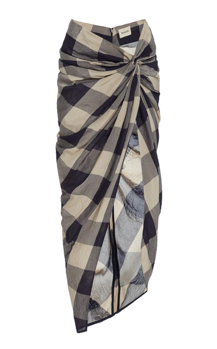 Moda Operandi Khaite Louie Plaid Skirt
