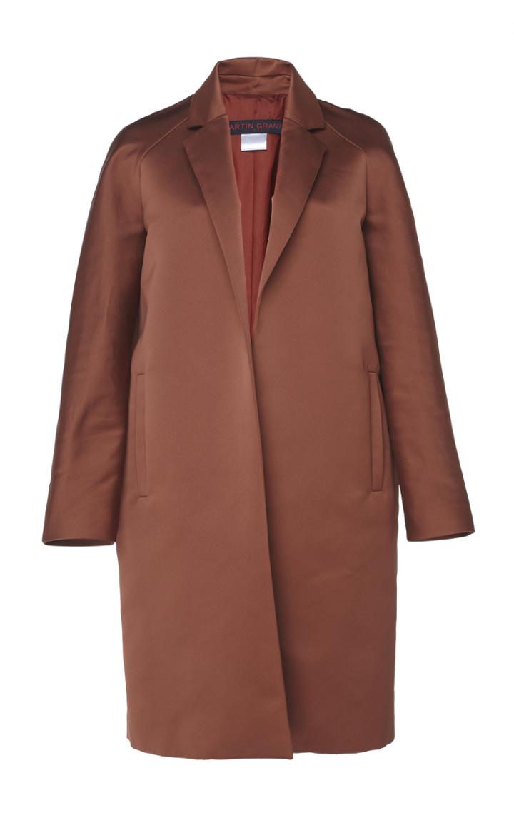 Martin Grant Satin Notched Lapel Coat