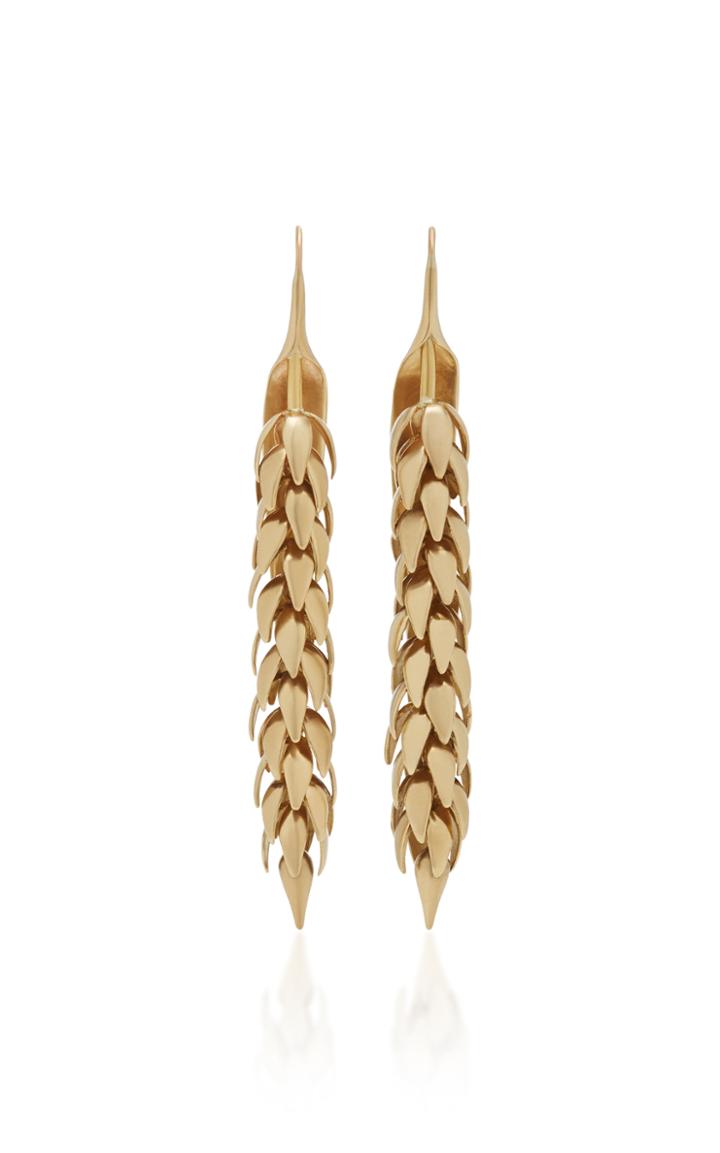 Annette Ferdinandsen Golden Wheat 14k Gold Earrings