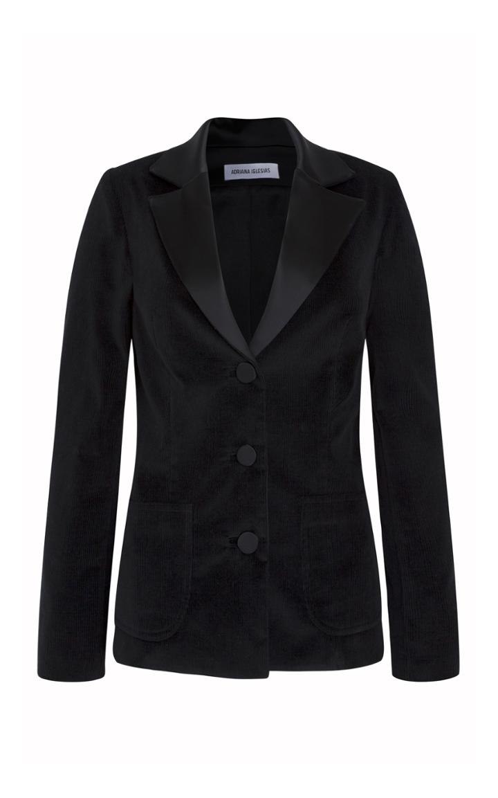 Adriana Iglesias Francesca Corduroy Tuxedo Jacket