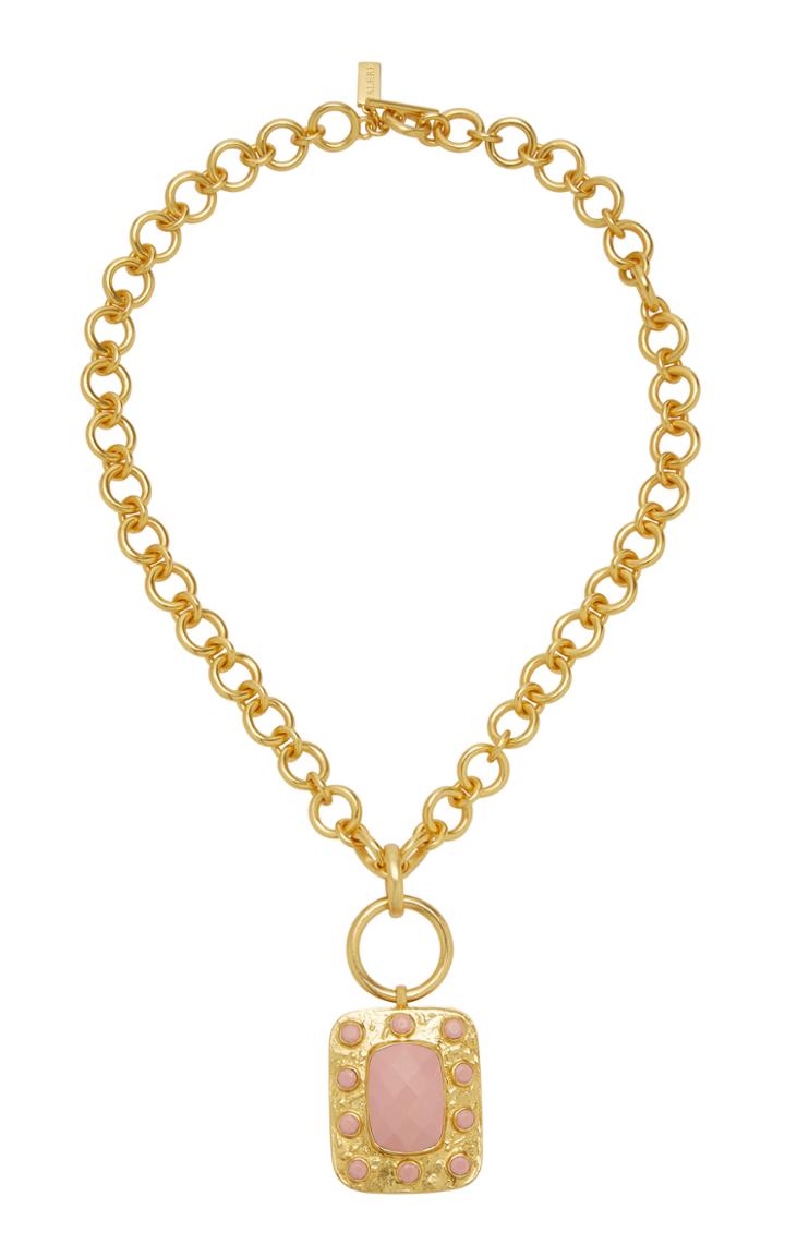 Valre Lyria Pink Coral Pendant Chain Necklace