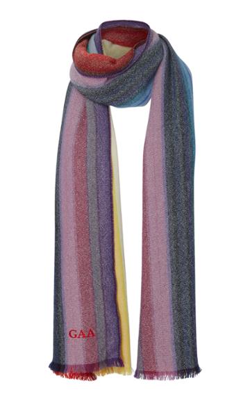 Lanificio Arca M'onogrammable Rainbow Cashmere Scarf