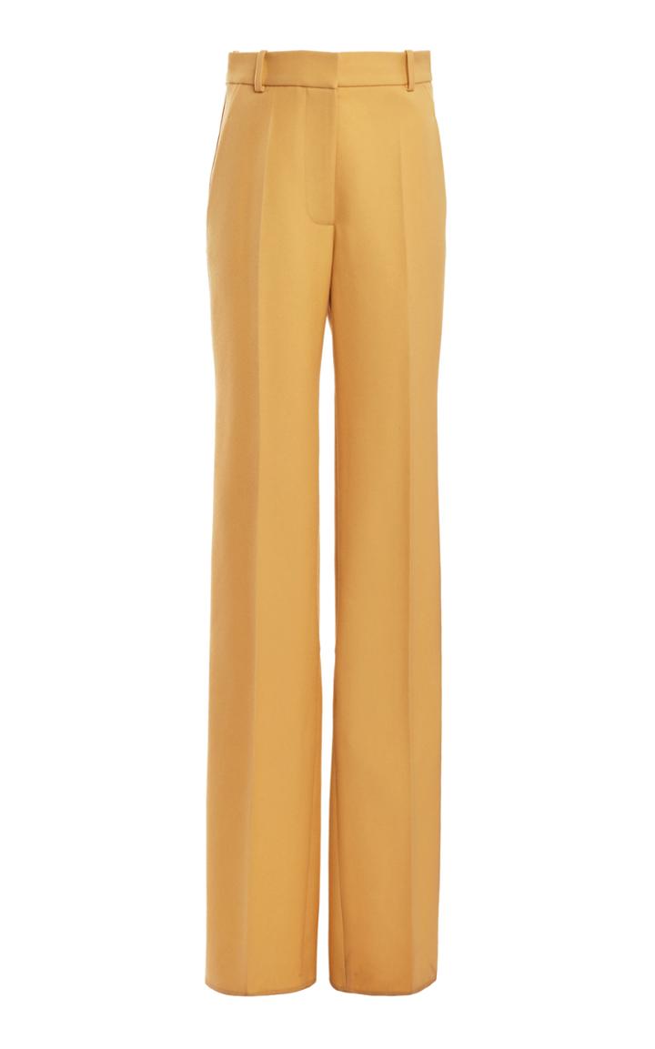 Moda Operandi Victoria Beckham Virgin Wool Split-hem Straight-leg Pants
