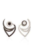 Kavant & Sharart Le Phoenix Over The Moon 18k White Gold Diamond Earrings
