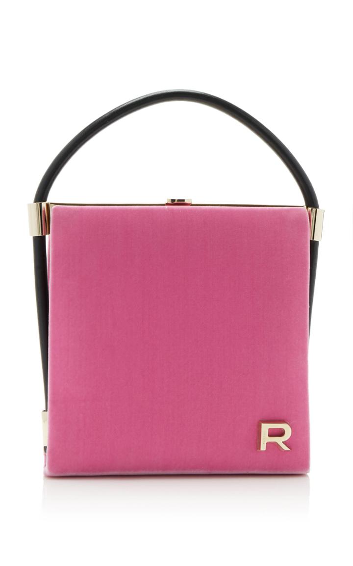 Rochas Velvet Square Frame Bag