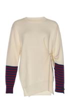 Rokh Stripe-accented Wool-knit Sweater