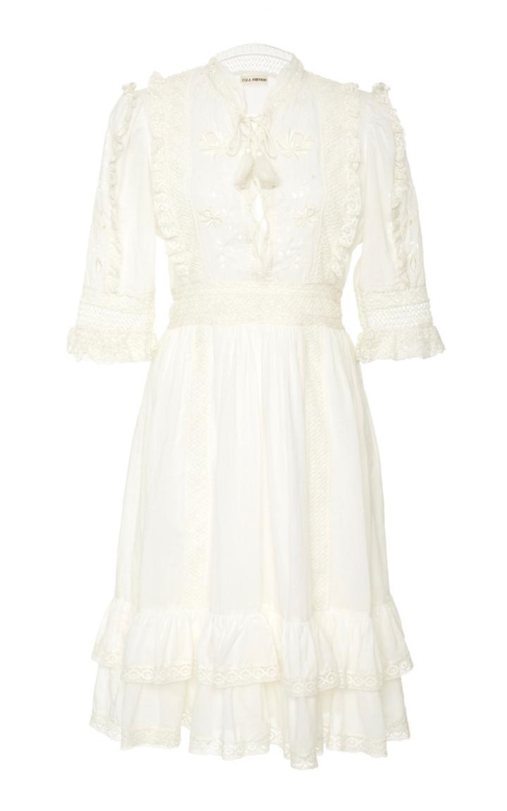 Ulla Johnson Madison Tied Ruffled Broderie Anglaise Cotton-voile Dress