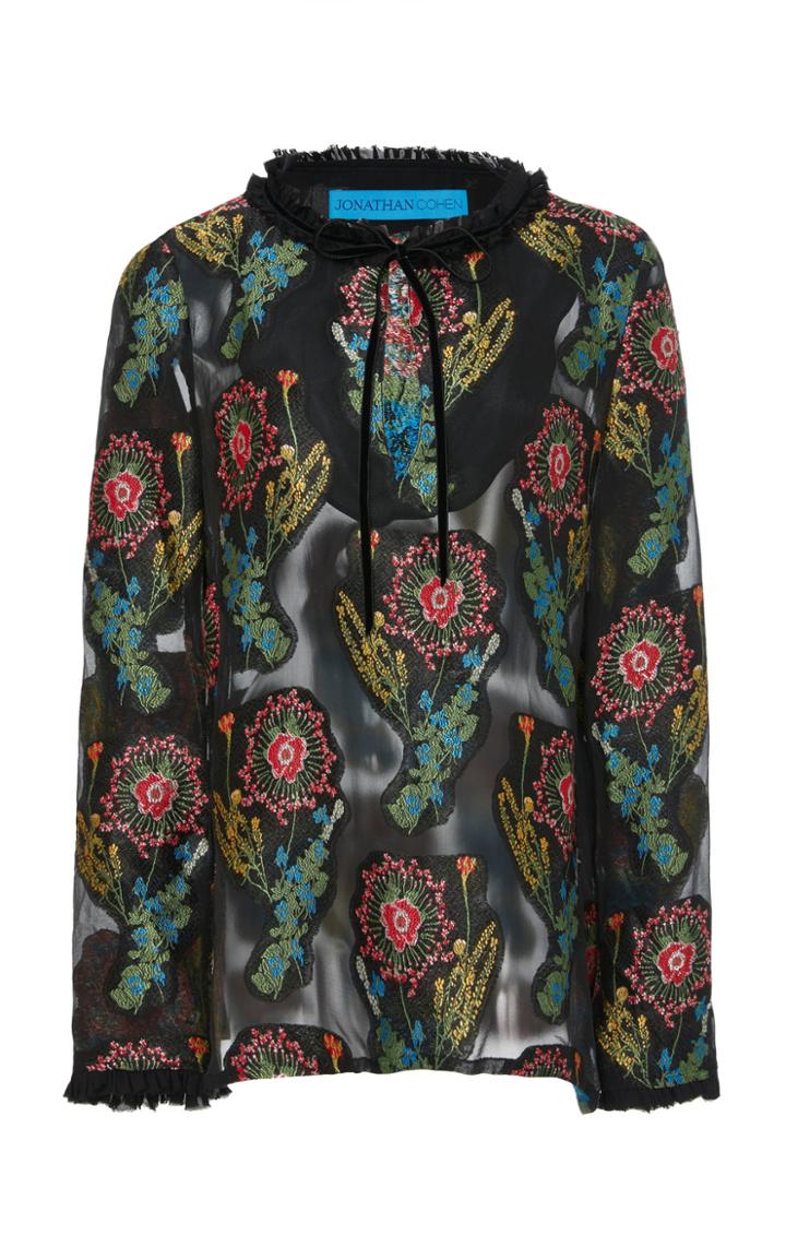 Jonathan Cohen Bow Neck Long Sleeve Top