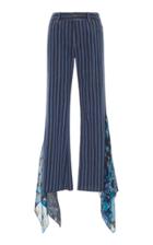 Anna Sui Multi Striped Denim Twill Pant