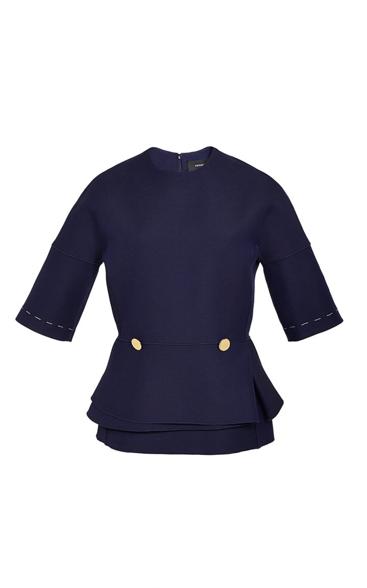 Derek Lam Silk Wool Crepe Top