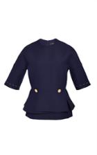 Derek Lam Silk Wool Crepe Top