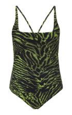 Ganni Tiger-print Swimsuit
