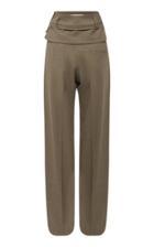 Moda Operandi Christopher Esber Double Belted Wool-blend Wide-leg Pants