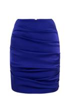 Moda Operandi Alex Perry Turner Ruched Satin Mini Skirt Size: 4