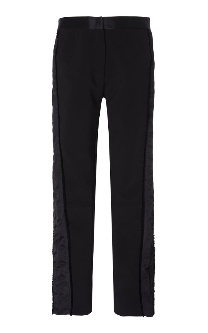 Mugler Cropped Flare Crepe Trousers