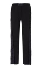Mugler Cropped Flare Crepe Trousers