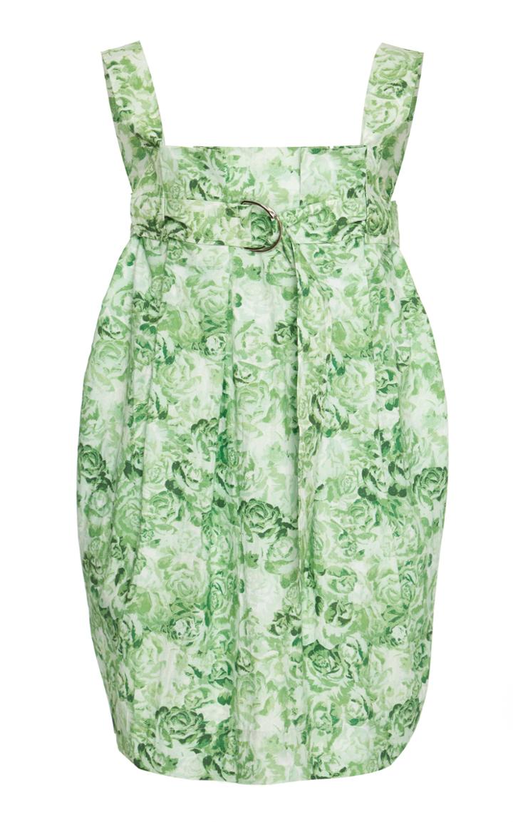 Ganni Floral-print Cotton-poplin Mini Dress