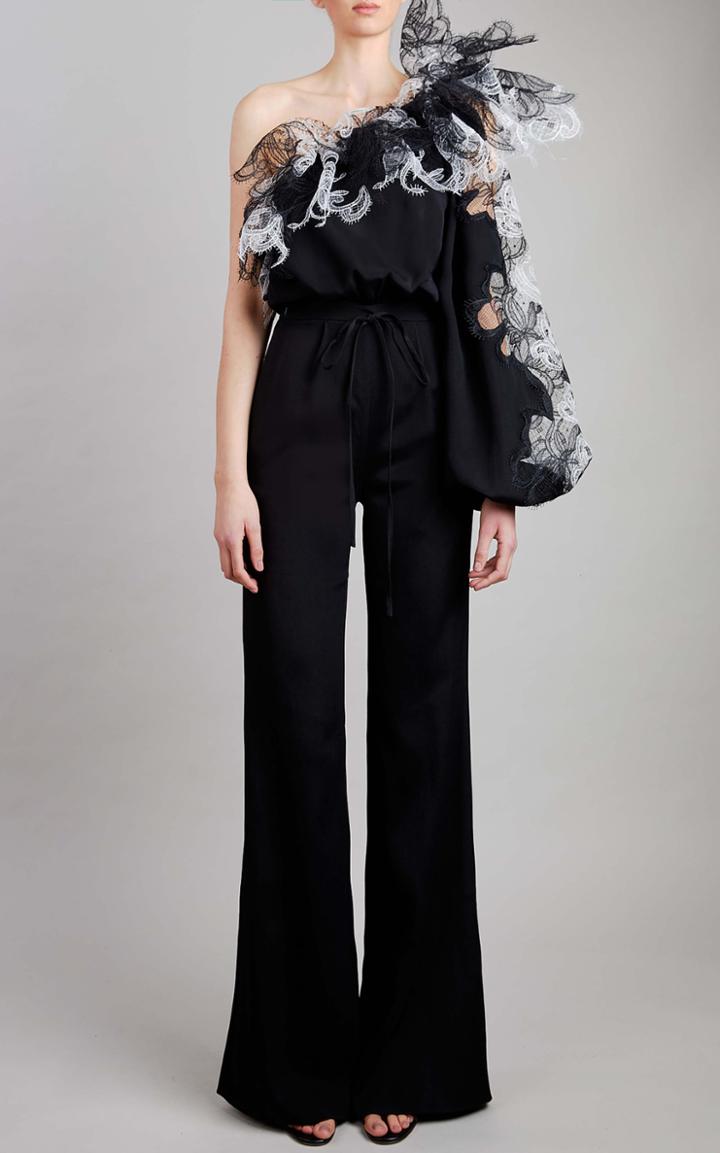 Moda Operandi Elie Saab Crepe Jumpsuit