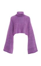 Sally Lapointe Cropped Mohair-blend Turtleneck
